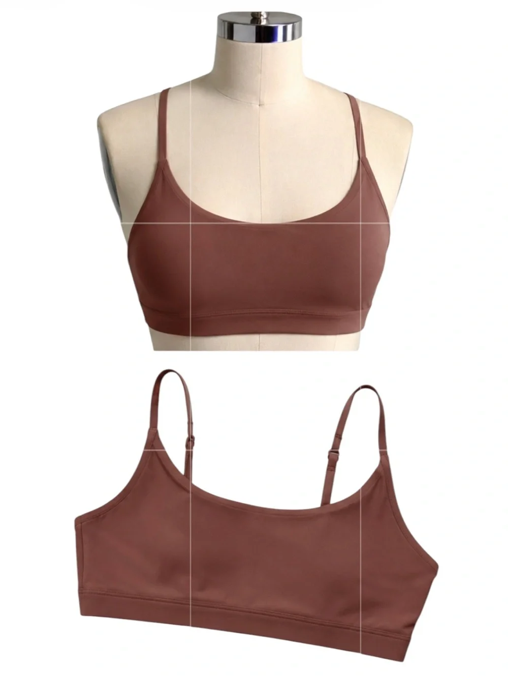 ALO Sheer Glo Bra Chestnut Small